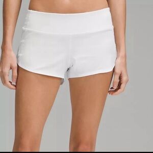 Lululemon Speed Up LR Short 2.5” Lined 
Color: White | Size: 2